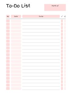 the to do list is shown in pink