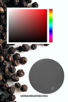 the color picker is next to an image of cloves and blackberries