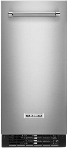 a stainless steel dishwasher with the word kitchen aid on it's side