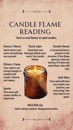 When the candle is burning, it’s mesmerizing to watch. But did you know the flicker of a flame could be more than a pretty light? According to spellcasters, candle flame has different meanings based on its height, dance, and color. Getting the candle flame reading will give you insights about your life and more than that. Candle Light Meaning, Dancing Flame Meaning, Candle Flickering Meaning, How To Read A Candle Flame, Candle Magic Flame, How To Read Flames, Candle Flame Reading, Candle Burning Meaning, How To Read Candle Flames