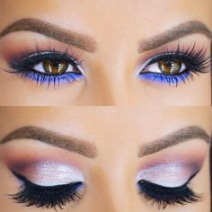 make-upppppppppp :) Eyeliner Smokey, Under Eye Makeup, Flot Makeup, Eye Makeup Looks, Colored Eyeliner, Makeup Looks For Brown Eyes, Long Lashes, Makeup Goals