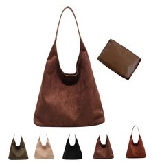 PRICES MAY VARY. 【Suede Hobo Bags】The Suede Hobo Bags is made of faux suede leather, which is wear-resistant and good in texture, durable to use. 【Large Capacity】The Suede Hobo Bags Size is 14.17x12.2x5.12inch. The storage space of this corporate office bag is roomy for your daily belongings. You can easily take your iPad, cell phone, wallet, makeup, etc. with you.The product includes a tote bag and a matching organizer bag. 【All-match Style】The Suede Hobo Bags is suitable for matching various s Brown Suede Bag, Slouchy Hobo Bag, Leather Hobo Bags, Slouchy Tote, Suede Tote Bag, Slouchy Bag, Suede Purse, Brown Tote Bag, Suede Bag