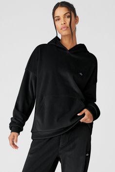 Velour Baller Hoodie - Black Cheap Cotton Athleisure Sweatshirt, Luxury Waterproof Sporty Hooded Jacket, Cheap Athletic Heather Hooded Hoodie, Cheap Hooded Track Jacket With Pockets, Affordable Gray Athleisure Hoodie, Luxury Nylon Hooded Jacket With Ribbed Cuffs, Cheap Hooded Athleisure Activewear, Cheap Purple Sporty Hoodie, Sporty Moisture-wicking Sweatshirt