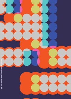 an abstract poster with circles and dots