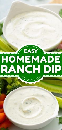 Homemade Ranch Dip, appetizer recipes, snack ideas Ranch Dip Recipe Sour Cream, Easy Ranch Dip, Sour Cream Dip Recipes, Vegetable Dip Recipe, Veggie Dip Recipe, Ranch Dressing Recipe Homemade, Homemade Ranch Dip, Ranch Dip Recipe, Homemade Sour Cream