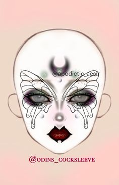 #makeup #makeuplover #facechartartist #facechart #makeuppalettes #art #makeupart #eyeliner #goth #eyelinerideas Moth Makeup Halloween, Moth Makeup, Ig Codes, Comet Moth, Dream Makeup, Face Charts, Smokey Eyeliner