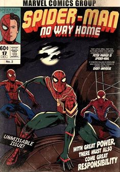 the cover to spider - man no way home