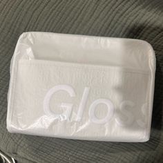 Limited Edition, Rare Find. New With Tissue Paper Still Intact With Dust Bag, Can Ship With Pink Glossier Shopping Bag Upon Request Glossier White Bag, Glossier Makeup Bag White, Glossier Merch, Glossier Makeup Bag, Glossier Makeup, Glossy Makeup, Birthday List, Birthday Wishlist, White Bag