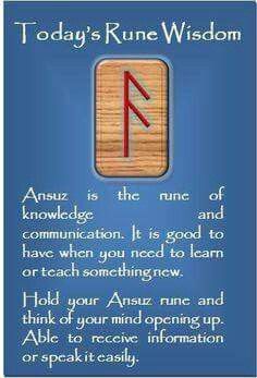 a wooden plaque with the words today's rune wisdom