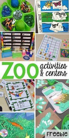 the zoo activities and centers are great for kids to use in their books or crafts