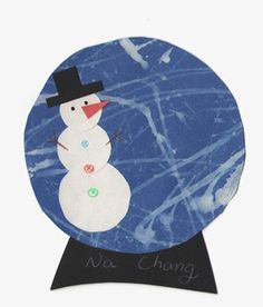 Snow Globe Template, Winter Art Project, Chicka Chicka Boom Boom Activities, Snow Globe Craft, Snowman Snow Globe, Snow Globe Crafts, Globe Crafts, Chicka Chicka Boom Boom, Snowman Snow