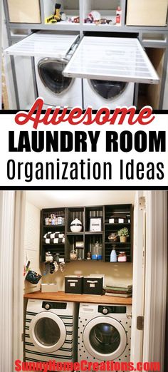 an image of laundry room organization ideas