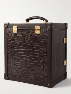 Keep your valuables stylishly secure with Rapport London's 'Brompton' trunk. It's crafted from croc-effect leather and fitted with various compartments to store your jewellery and accessories, including space to store two watches. The soft suede lining helps to prevent scuffs and scratches. Leather Accessory, Ulysse Nardin, Outdoor Running, Golf Equipment, Mr Porter, Soft Suede, Leather Accessories, Watch Design, Luxury Watches