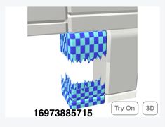 an image of a blue and white checkered ribbon