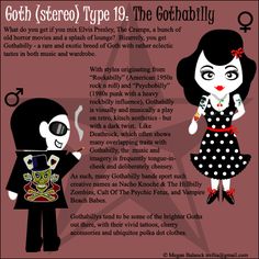 Gothic Style: Gothabilly vs. Cabaret | Queen of Darkness Goth Zodiac, Gothabilly Fashion, Goth Queen, Goth Ninja, 1950s Rock And Roll