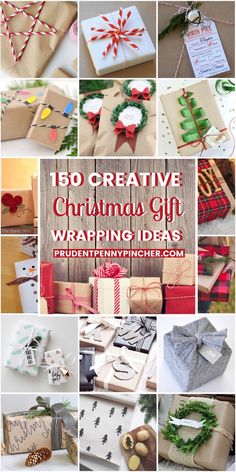 christmas gift wrapping ideas that are easy to make and great for the holiday season, including gifts