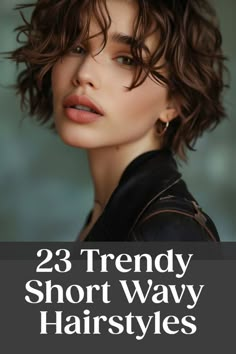 Pixi Cute Short Hair Wavy, Short Naturally Wavy Hair Haircuts, Styles For Short Wavy Hair, Short Layered Wavy Haircuts, Short Haircut For Thick Wavy Hair, Short Layered Haircuts Wavy Hair, Short Hairstyle Women Brunette, Wavy Shaggy Hair, Short Hair For Wavy Hair