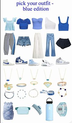 Preppy Teen Outfits, Pick Your Outfit, Blue Ootd, Trip Bag, Everyday Fits, Ootd Aesthetic, Preppy Summer Outfits