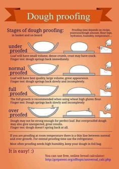 dough info sheet with instructions for how to make dough