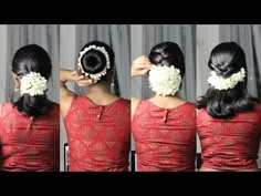 South Indian Hairstyles For Short Hair, Half Saree Hairstyles For Short Hair, South Indian Wedding Hairstyles For Short Hair, Onam Hairstyles For Short Hair, Jasmine Flower Hairstyle, Jasmine Hairstyle, Hairstyle For Saree