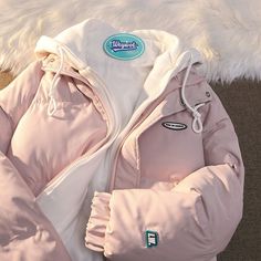 Thick Winter Coat, Jackets For Winter, Jacket Aesthetic, Couple Jacket, Harajuku Women, Jacket Fashion, Cute Jackets, Cotton Coat, Collars For Women