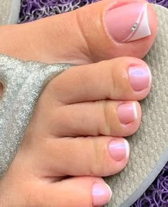 Pink Toe Nails, Pink Pedicure, Toenail Art, Feet Nail Design