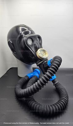 The unique upgraded rubber gas mask sets. Choose your complete set of options. This gas mask gives an exciting look that suits parties or any fun activities. The mask goes well with any latex catsuit or bodysuit. Note: the color of some connectors may be other than black/blue, depending on stock. If you want the exact color (only black, or some yellow elements, red, etc) PLEASE, contact us in advance. Options: Currently, we offer three packs: Basic:  - Mask - 1pc  - Breathing resistance valve (BRV) SMALL - 1pc - Rubber hose 42" (106.7cm) - 1 pc  - Blind eye covers - 2 pcs - Carbon filter canister - 1pc - GIFT Merch Caring Bag - 1 pc Advanced:  - Mask - 1pc - Breathing resistance valve (BRV) SMALL - 1pc - Rubber hose 42" (106.7cm) - 1 pc  - Blind eye covers - 2 pcs - Breathing resistance va Vintage Gas Mask, Military Suit, Creepy Masks, Gas Hose, Blind Eyes, Rubber Hose, Eye Cover, Full Face Mask, Gas Mask