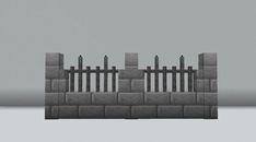 an image of a fence made out of blocks