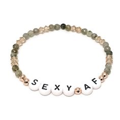 Cuss With Class! These Beautifully Designed, Handcrafted Beaded Bracelets Feature Gemstones And Curse Words - A Winning Combination. Tired Of Bs? Say It In Style. These Make An Awesome Gift Idea For Anyone Or Just A Simple Something For Yourself When You're Feeling A Little Attitude. Move Over Rbf, These Snarky Bracelets Say It Better Than Anything. Measures 7” To Fit Most Wrist Sizes. Message Me If You Need A Different Size. Snarky Bracelets, Funny Things To Put On Bracelets, Bead Bracelet Words Ideas Bad, Beaded Bracelets With Words, Funny Friendship Bracelets, Funny Bracelets Beads Words, Bracelet Sayings, Funny Bracelets, Expandable Bracelet