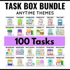 the task box bundle includes ten task boxes, and 10 task boxes for any time of year