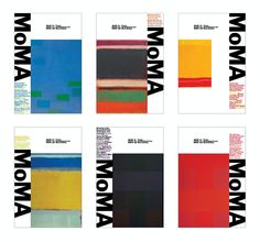 four different colored squares with the words mova on them