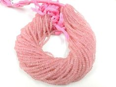 a pink beaded necklace with two strands