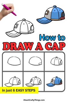 how to draw a cap in just 6 easy steps with pictures and instructions for kids