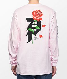 Primitive Heartbreakers Pink Long Sleeve T-Shirt Fashion Hashtags, Streetwear Logo, Best Mens Fashion, Streetwear Men Outfits, Pink Long Sleeve, Mens Fashion Trends, Red Rose