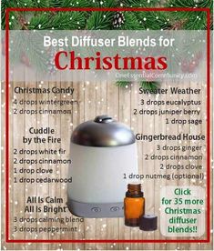 9 Ways to Use Essential Oils to Make Your Home Smell Like Christmas Christmas Diffuser Recipes, One Essential Community, Diffuser Scents, Oil Remedies, Essential Oil Blends Recipes