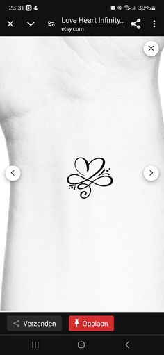 the back of a woman's stomach with hearts on it and an arrow in the middle