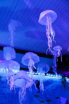 Under The Sea 18th Birthday Party, Aquatic Party Theme, Avatar Theme Party Decor, Shark Theme Wedding, Underwater Quinceanera, Ocean Decor Party, Under The Sea Xv Theme, Mermaid Dance Party