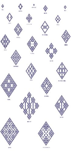 an image of some type of geometric designs in blue and white on a white background