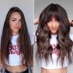 Get Long Hair, Layered Style, Hair With Bangs, Brown Hair With Highlights