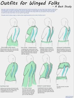 the instructions for how to tie an untied folkk's neck and back