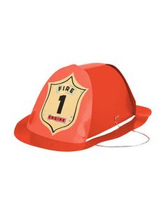 a fireman's hat with the number one on it