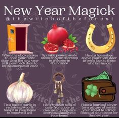 New Years Eve Magick, Pagan New Years Eve Traditions, Witchy New Years Eve Rituals, New Year Rituals Witch, January Witch, New Year Magic, Earth Spirituality, Wicca Holidays, Yule Traditions