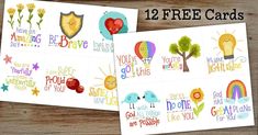 two free printable cards with different designs