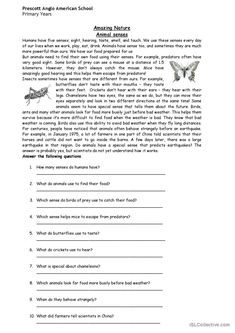 an animal worksheet for students to learn about animals and their habitats, including