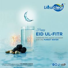 an advertisement for the eid ul - fitr campaign featuring blackberries and water