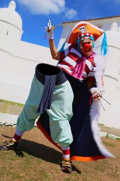 One Piece Inspired Outfits, Buggy Cosplay, Baggy Le Clown, One Piece Halloween Costume, One Piece Costume, One Piece Cosplay, One Peace, Cosplay Diy, Cosplay Characters