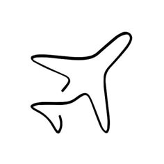 a black and white drawing of an airplane