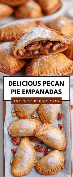 Image for Delicious Pecan Pie Empanadas Sweet Empanadas Filling, Christmas Empanadas, Sweet Empanada Dough Recipe, Pecan Hand Pies, Mexican Pie