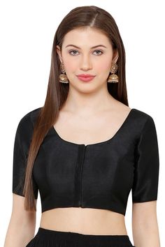 Buy Mulbury Art Silk Solid Blouse in Black Party Blouse, Wedding Blouse, Silk Saree Blouse, Utsav Fashion, Designer Blouse Patterns, Sari Blouse, Dupion Silk, Blouse Online, Blouse Fabric