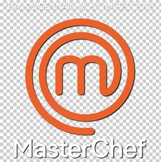 the logo for masterchef, which is an orange circle on a transparent background